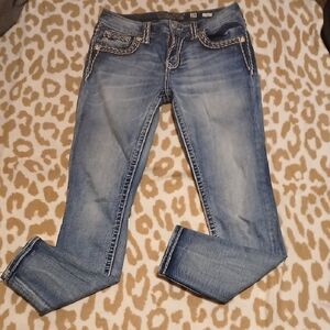 Miss Me Women's Faded Blue Skinny Jeans